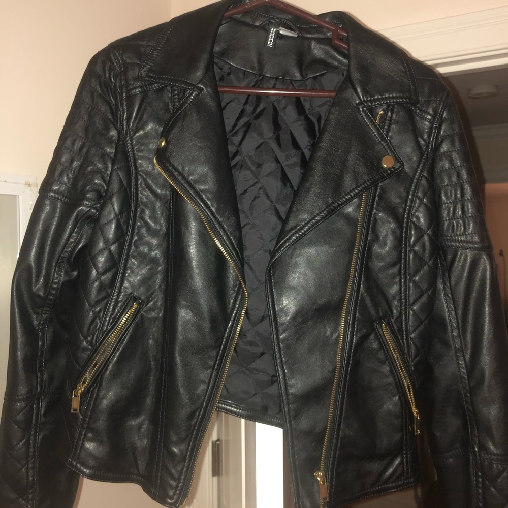 Leather Jacket w/ Gold detailing